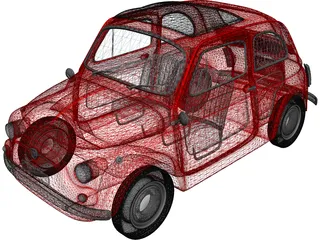 Fiat 500 3D Model