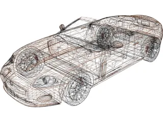 Jaguar XKR Convertible (2007) 3D Model