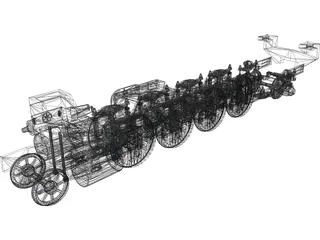 Train Chassis Detailed 3D Model