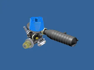 RC Model Engine 3D Model