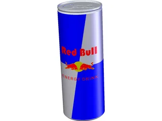 Red Bull Can 3D Model