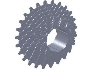 Cassette 9 Speed Rear 3D Model