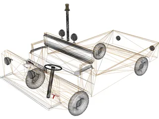 Cushman Utility Cart 3D Model