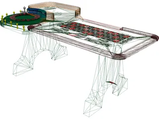 Roulette Table 3D Model