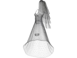 Wedding Dress 3D Model