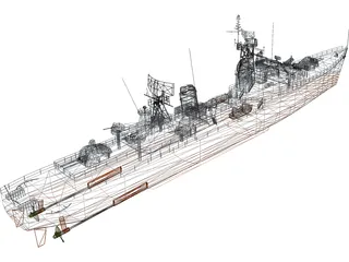 Destroyer Friesland (1958) 3D Model