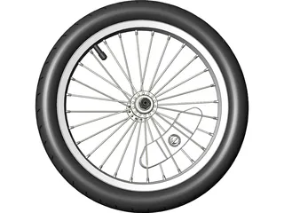 Wheel Bike Spoked 3D Model