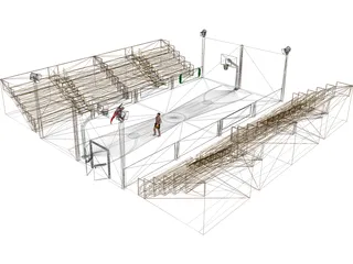 Basketball Court 3D Model