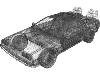 DMC DeLorean (1980) 3D Model