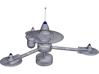 Star Trek Space Station K-7 TOS 3D Model