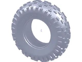 Tire 12x6 inch 3D Model