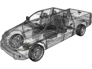 Dodge Ram Crew Cab 1500 (2007) 3D Model