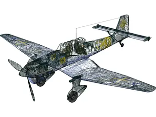 Junkers Ju 87B-1 Stuka 3D Model