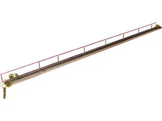 Grain Conveyor Belt 3D Model