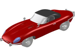 Jaguar E-Type (1960) 3D Model