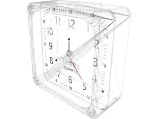 Desk Clock 3D Model