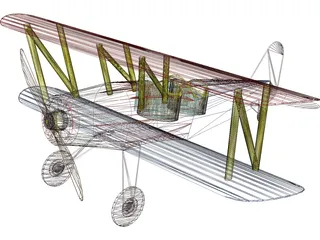 Mickys Doppeldecker Airplane 3D Model