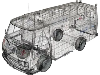 Ambulance Peugeot 3D Model