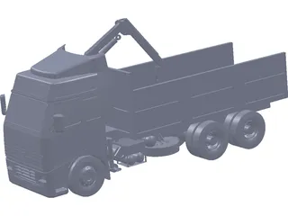 Volvo Truck 6X4 Crane 3D Model