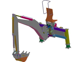 Back Hoe 3D Model