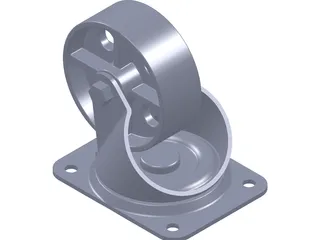 Caster Spin Steel Wheel 3D Model