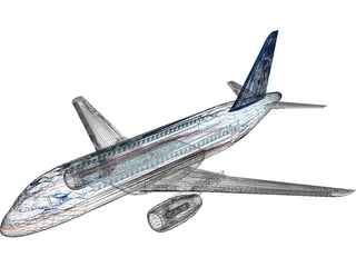 Sukhoi SuperJet 100 3D Model