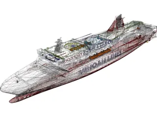 Cruise Ship Europe 3D Model