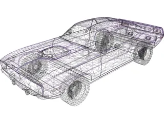Plymouth Cuda 440 (1973) 3D Model