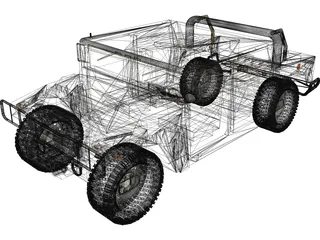 Hummer H1 SUV 3D Model