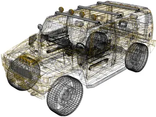 Hummer H2 Custom 3D Model