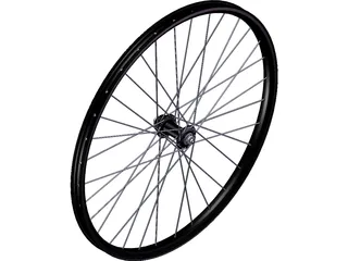 Front Bicycle Wheel Mavic Rim Shimano Hub 3D Model