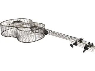 Ukulele Guitar 3D Model