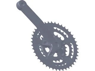 Bicycle Crank Shimano Alivio Right 3D Model