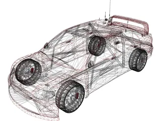 Mitsubishi Lancer WRC 3D Model