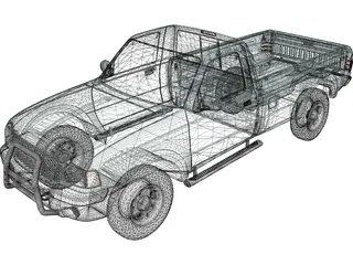 Ford Ranger Regular Cab (2001) 3D Model