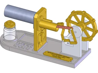 Stirling Engine 3D Model