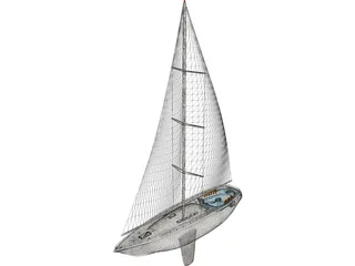 Plam Boat 3D Model