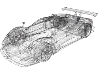 Pagani Zonda R Club Sport (2009) 3D Model