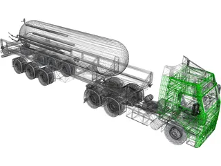 Volvo Carbon Dioxide Truck 3D Model
