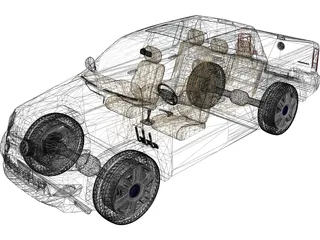 Volkswagen Amarok (2010) 3D Model