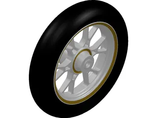 Wheel Motorcycle Rear 16 Inch 3D Model