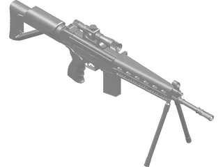 H&K G3 3D Model