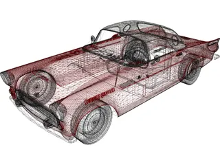 Ford Thunderbird (1955) 3D Model