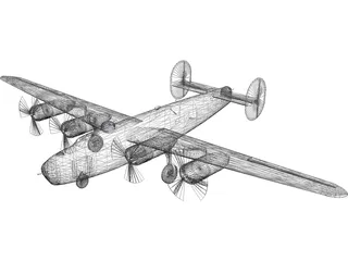 Consolidated B-24 Liberator 3D Model