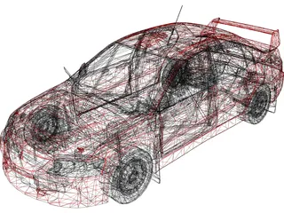 Mitsubishi Lancer Evolution IX 3D Model