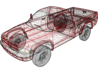 Dodge Dakota Sport Regular Cab V8 (1999) 3D Model