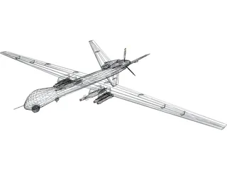 General Atomics MQ-9 Reaper UAV Drone 3D Model