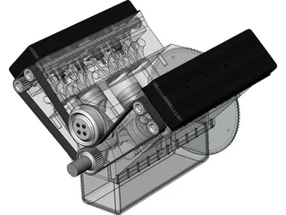 Ferrari 288 GTO Engine 3D Model