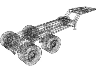 Trailer 2 Axle 3D Model