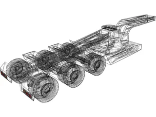 Trailer 5 Axle 3D Model